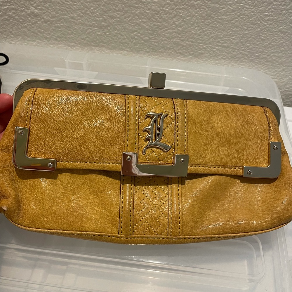 L.A.M.B. Mustard Yellow Clutch